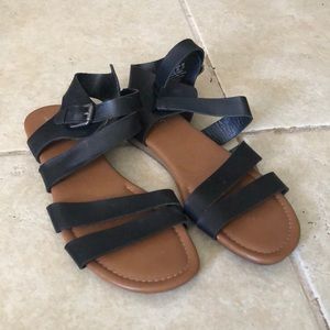 Black strappy sandals